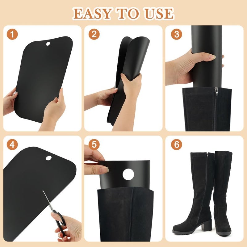 Yonderfume 5 Pairs Boot Shapers Form Inserts Keeper Tall Boots Support Holders, Breathable Boots Support for Men or Women - Image 5